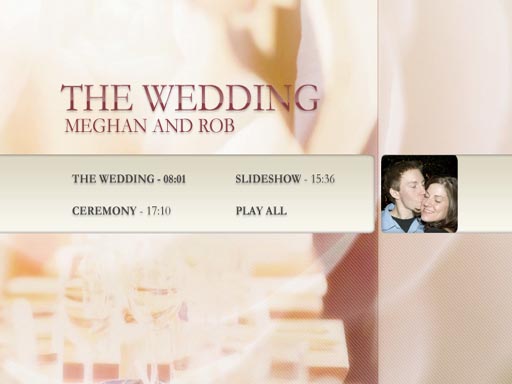 Return to Wedding Video Examples Page Please also check out our DVD Menu 